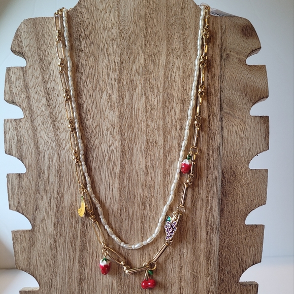 NWT Free People Amalfi double layered Necklace Choker - Picture 3 of 7